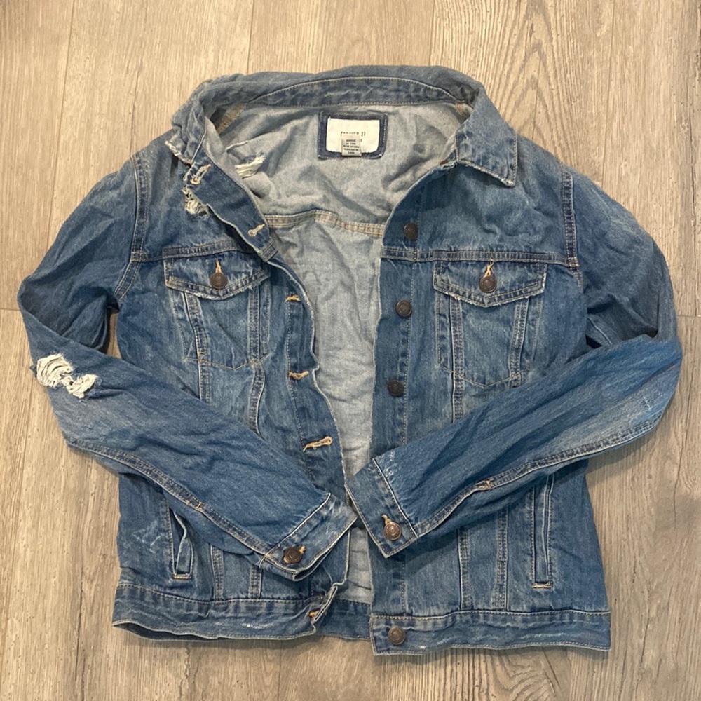 SOLD Distressed, jean jacket